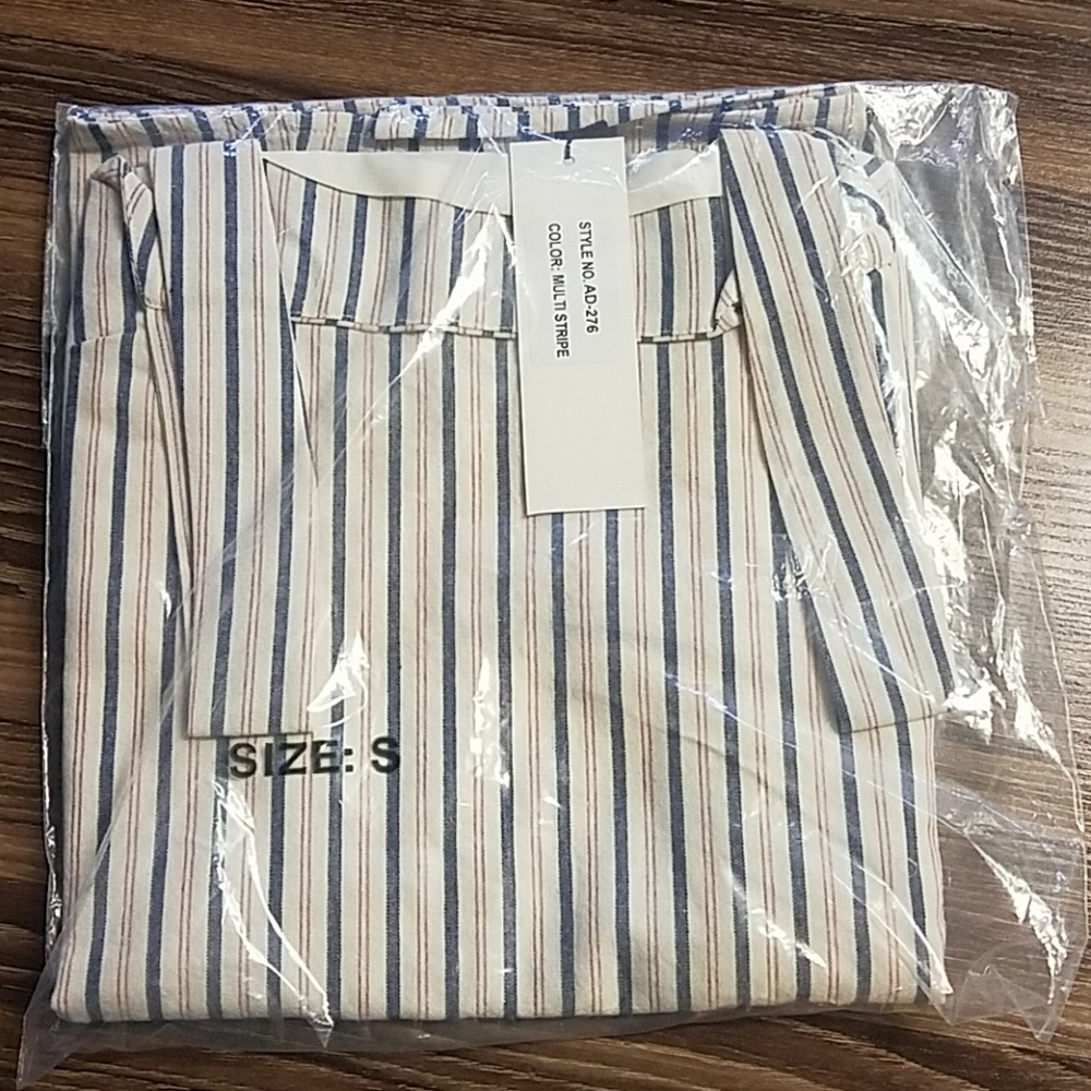 Striped mini wrapped dress - Picture 8 of 8